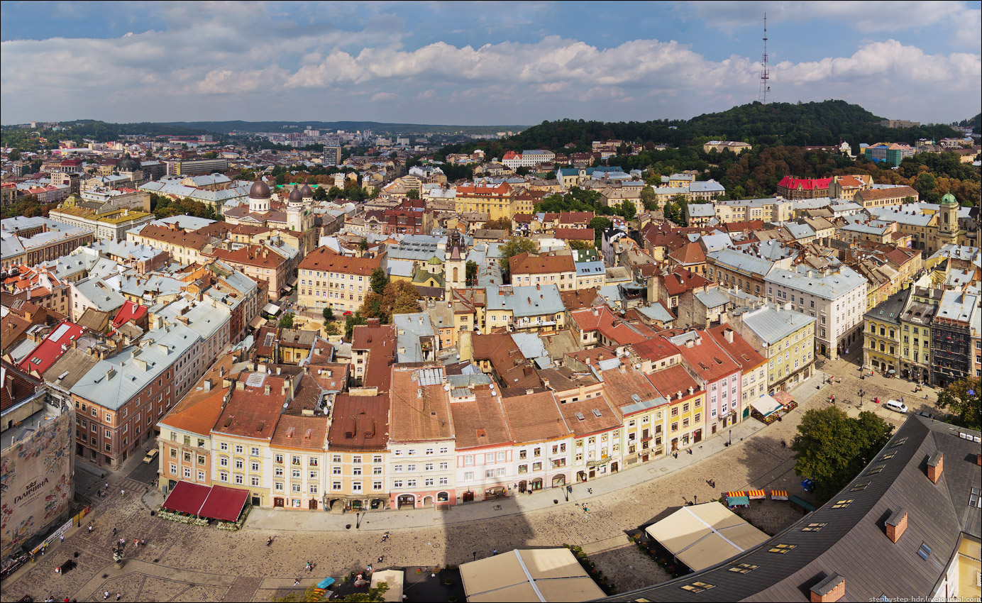 Панорама Львова з міської Ратуші © stepbystep-hdr.livejournal.com