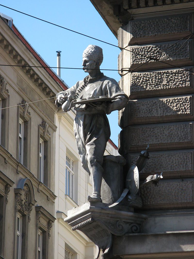 Пам'ятник Юрію Кульчицькому у Відні.