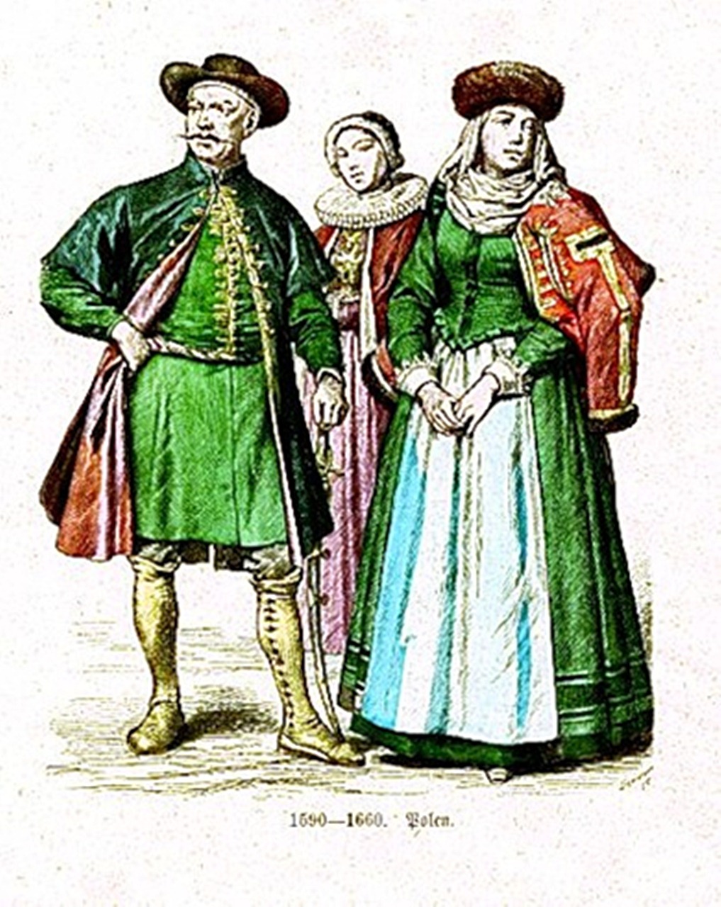 Представники бідної шляхти носили більш скромний одяг, проте намагалися дотримуватись європейських стандартів. Кінець XVI – поч. XVII ст.