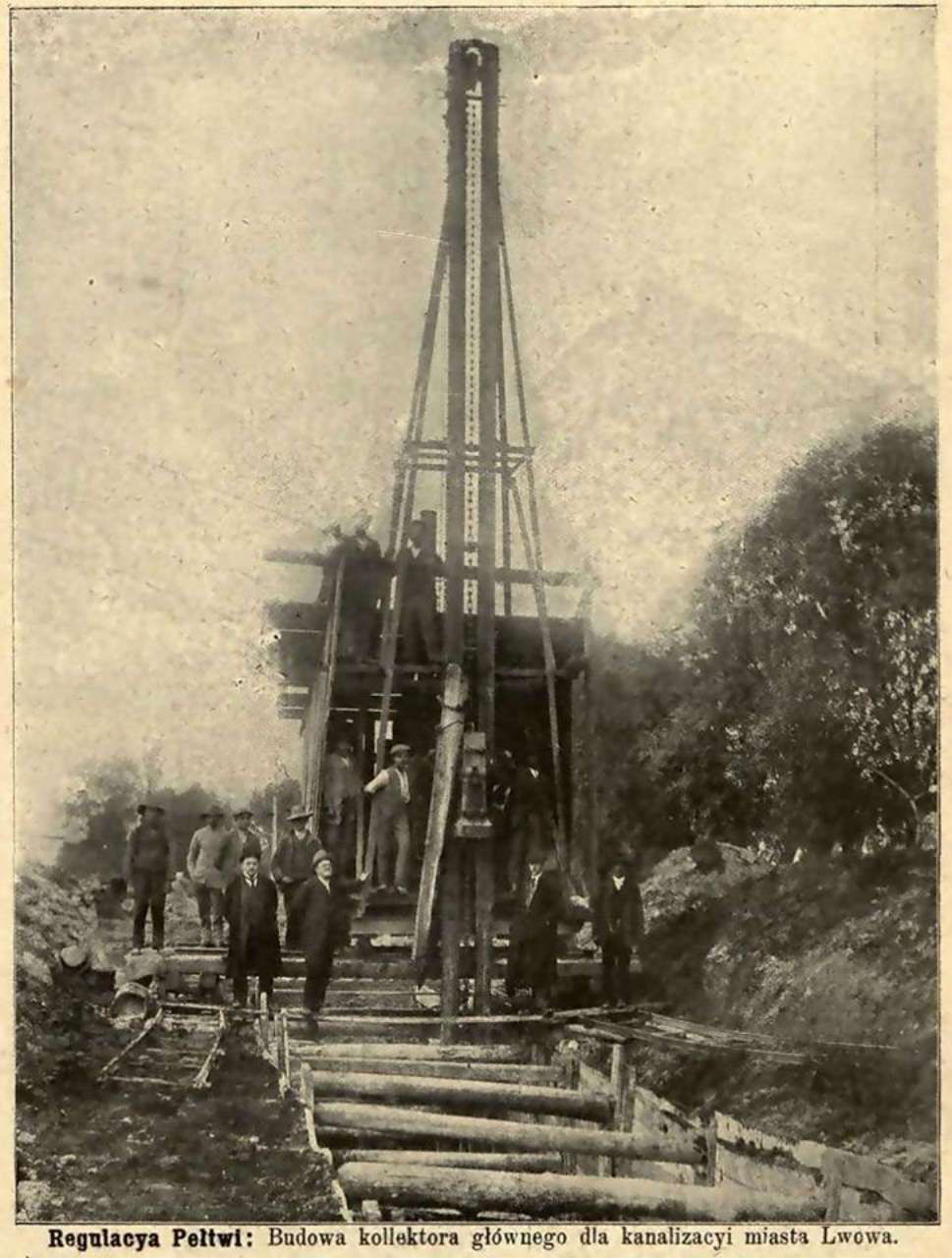 На будівництві колектора. Фото 1913 року