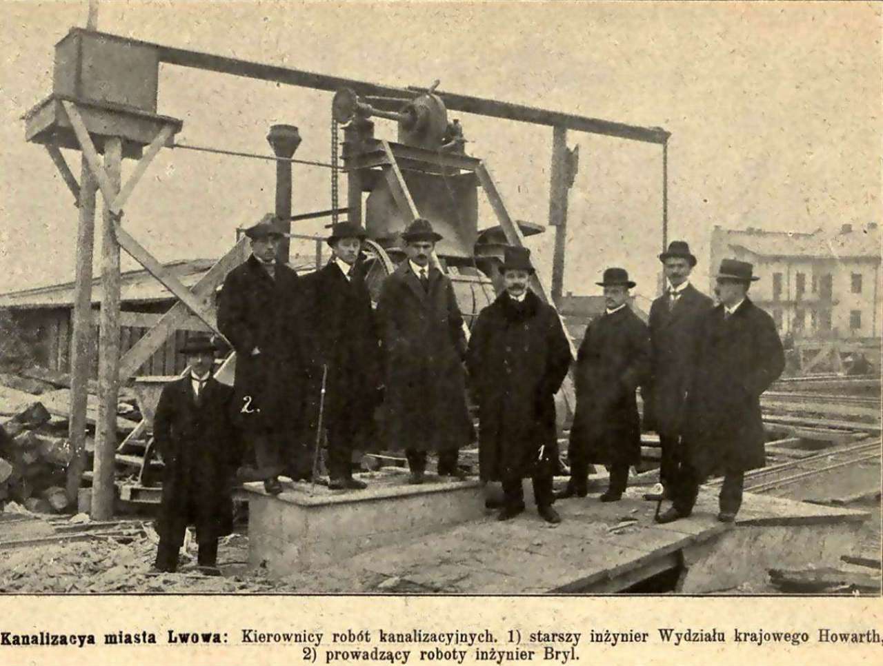 Керівництво другого етапу засклепіння Полтви. Фото 1913 року