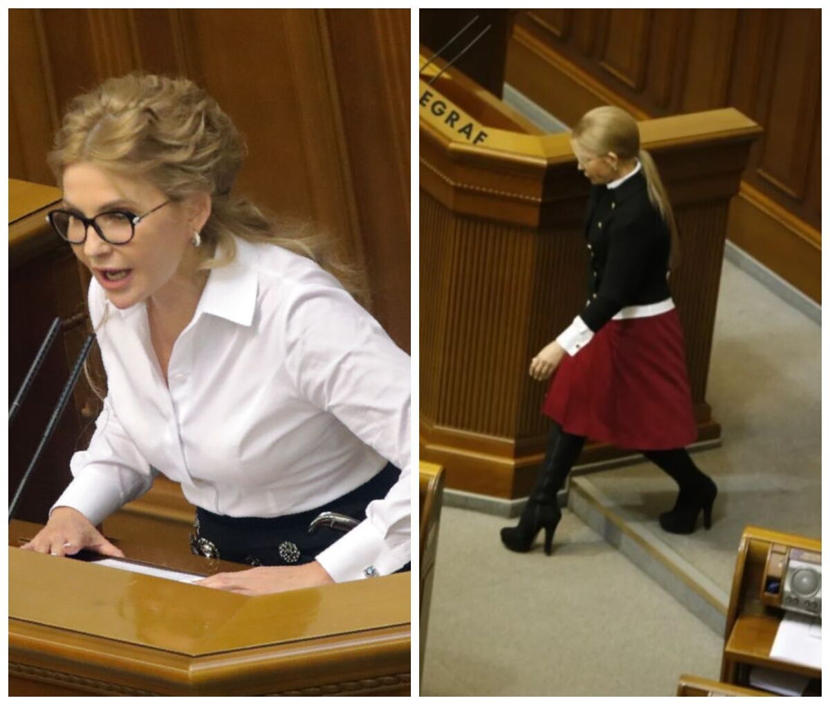 Юлія Тимошенко у Верховній Раді України.