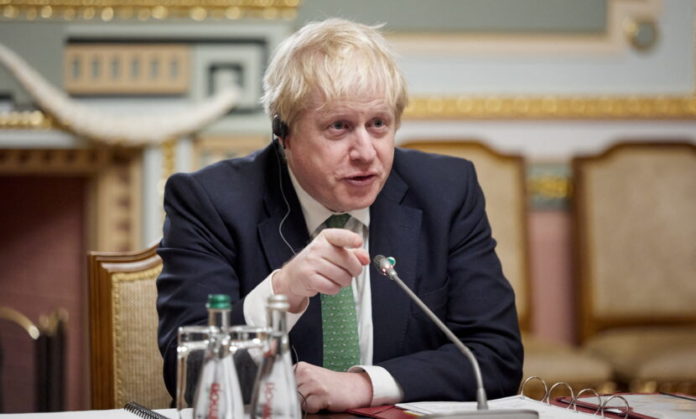 British Prime Minister Boris Johnson meets Ukrainian President Volodymyr Zelenskiy in Kyiv