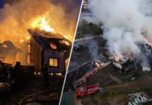 На Закарпатті в Солотвино вщент згоріла база відпочинку